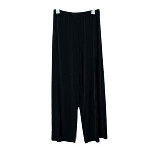 Planet By Lauren G Matte Jersey Microfiber Stretchy Slouchy Pants Black Size 1